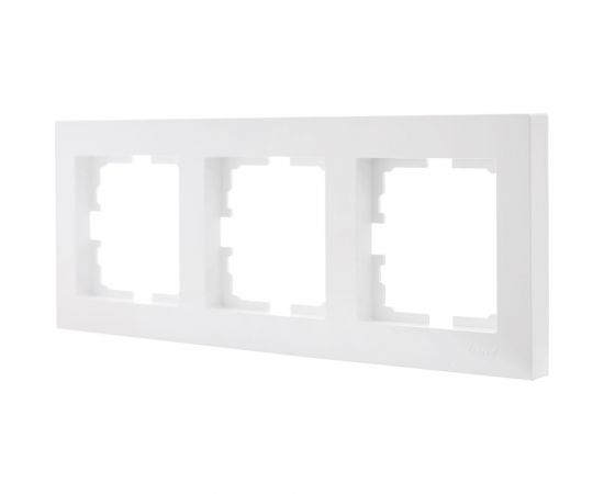 3-ая горизонтальная рамка Lezard VESNA без вставки, белая 742-0200-148 – изображение 2