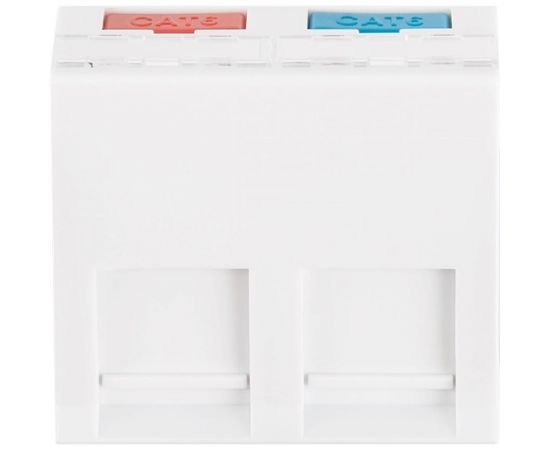 Вставка типа Mosaic NIKOMAX 45x45мм, 2 порта, белая NMC-PM2P-AF-WT – изображение 2