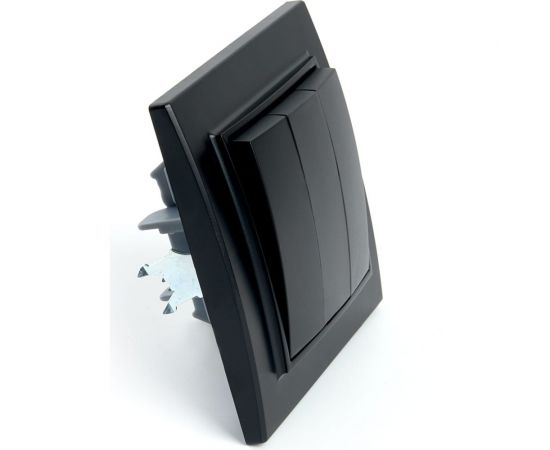 3-клавишный выключатель STEKKER psw10-9007-03, 250в, 10а, серия эрна, черный, 39924 – изображение 2