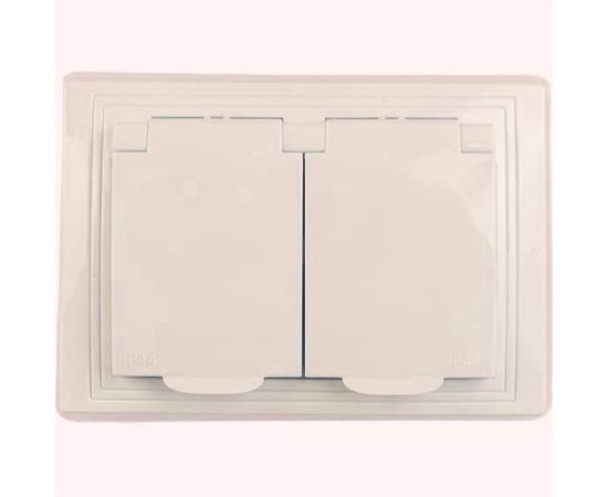 Розетка IEK KVARTA 2ая с з/к с з/ш РСбш12-3-ККм-44 16А IP44 кр. KV-R26-16-44-K33 – изображение 3