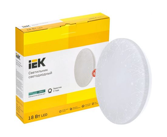 Светильник IEK LED ДПБ 2005 18Вт, IP20, 4000К, круг, белый LDPB0-2005-18-4000-K01 – изображение 3