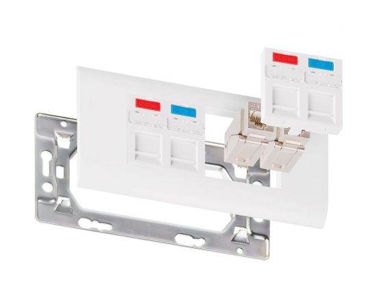 Вставка типа Mosaic NIKOMAX 45x45мм, 2 порта, белая NMC-PM2P-AF-WT – изображение 3