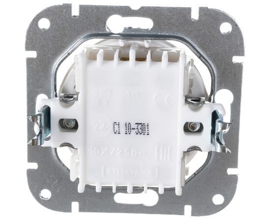 Механизм выключателя Bylectrica 1-клавишный, скрытая установка, серия ПРОВАНС, белый С110-3301 – изображение 3