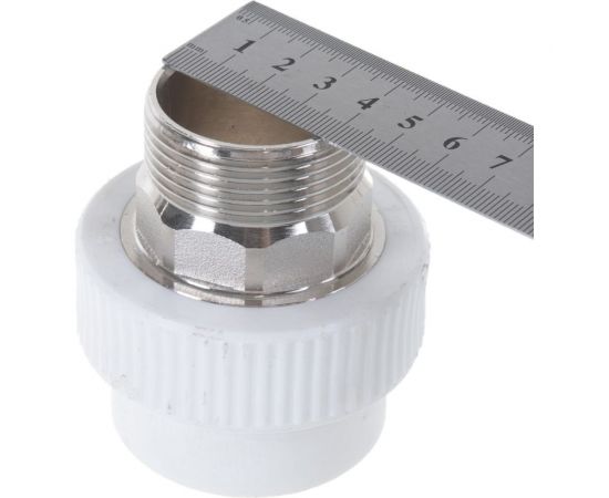 Комбинированная муфта под ключ PRO AQUA PP-R НР белая d-40 мм 1 1/4" PA23520Pb – изображение 3