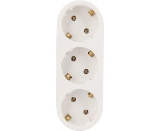 Набор электрических линейных тройников REXANT 16 А с заземлением, белый 2 шт 11-1079-2 – изображение 4