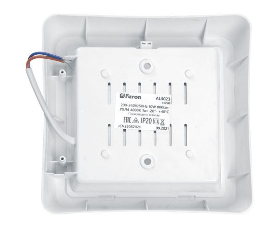 Светодиодный светильник FERON AL3021 в пластиковом корпусе 20W 4000K IP20 белый 41778 – изображение 4