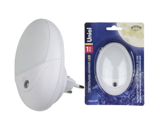 Светильник-ночник с фотосенсором Uniel DTL-317 Овал/White/Sensor UL-00007055 – изображение 4