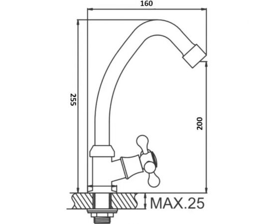 Смеситель для кухни и раковины WISENT W4165 – изображение 4