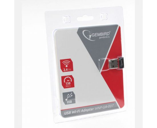 Сетевой микро адаптер Gembird WiFi 150 Мбит, USB, 802.11b/g/n WNP-UA-007 – изображение 5
