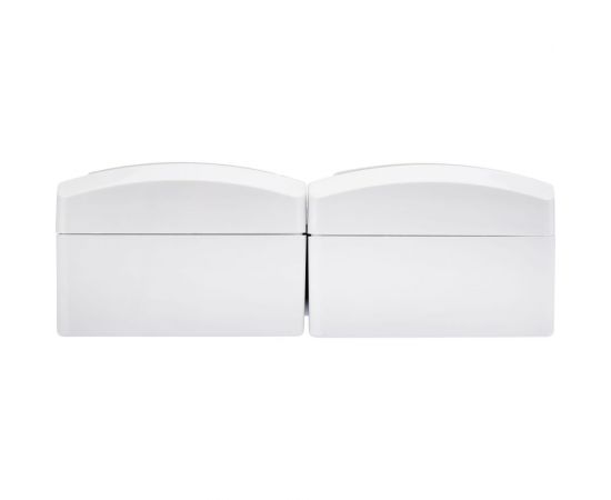 Двойная накладная розетка KRANZ вертикальный блок с/з IP54 16А белая KR-78-0802 – изображение 5