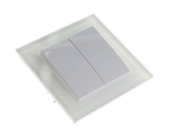 Электрический 2-клавишный выключатель STEKKER серия Катрин, со стеклянной рамкой, GLS10-7004-01, белый 39165 – изображение 5