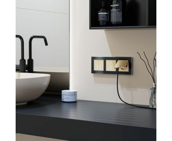 Рамка WERKEL W0031708 на 3 поста Aluminium черный алюминий a050952 – изображение 6