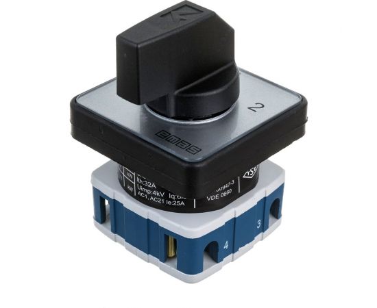 Однофазный переключатель управления двигателем Emas 1-0-2 25А, 400В. PSA025KD134S 