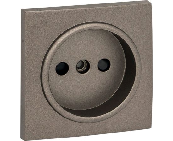 Лицевая панель 1-местной розетки без заземления EKF Валенсия 10 А, графит, с защитными шторками PROxima ESR10-L-022-60 