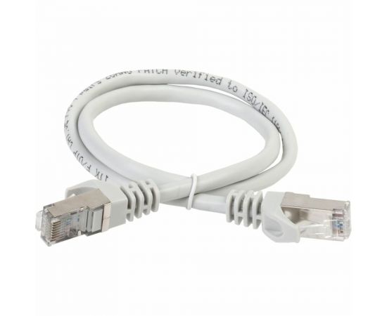 Коммутационный шнур патч-корд IEK ITK кат.5Е FTP, 1м, серый PC01-C5EF-1M 