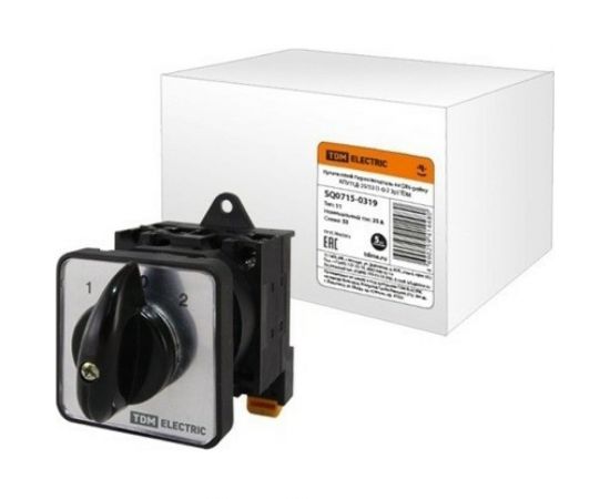 Кулачковый переключатель TDM КПУ11Д-20/52 (1-0-2 2р) SQ0715-0307 