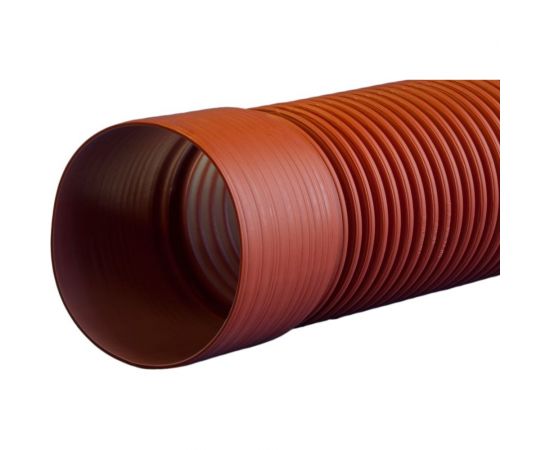 Двухслойная труба Политэк Ø117/100 SN8(6м) с раструбом 117100 