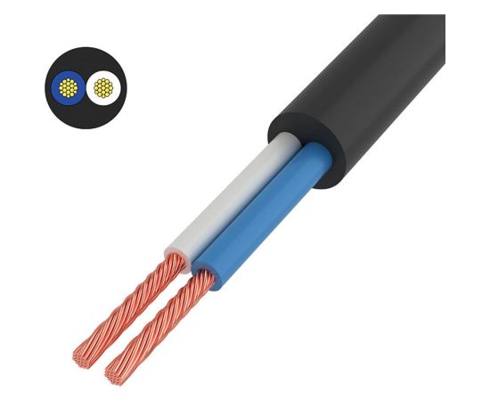 Провод ПВС REXANT 2x0,75 кв.мм черный 10 м ГОСТ 01-8031-10 