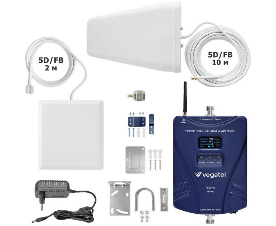 Усилитель сотовой связи и интернета Vegatel комплект TN-900 2G, 3G, 4G и антенна MultiSet R91790 