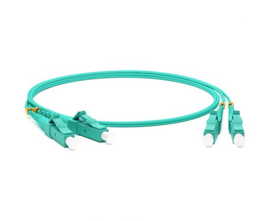 Патч-корд Hyperline FC-D2-503-LC/PR-LC/PR-H-1M-LSZH-AQ волоконно-оптический (шнур) MM 50/125 34453 