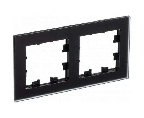 2-местная рамка Schneider Electric AtlasDesign NATURE матоваое стекло черный ATN331002 