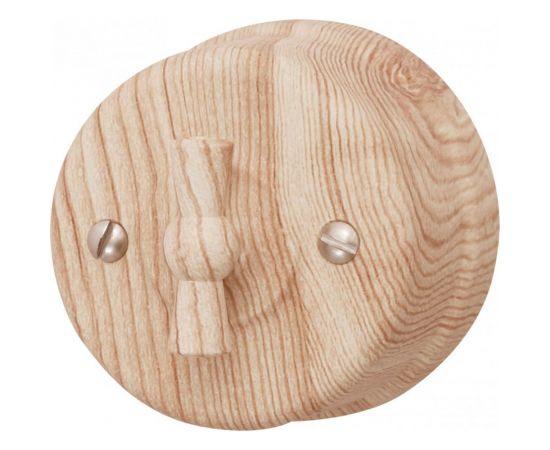 Выключатель Bironi 1кл. проходной, пластик, цвет Карельская Сосна B1-201-13 