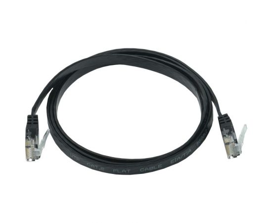 Коммутационный шнур IEK ITK плоский категория 6 UTP 1м чёрный PC09-C06U-1M-FL 