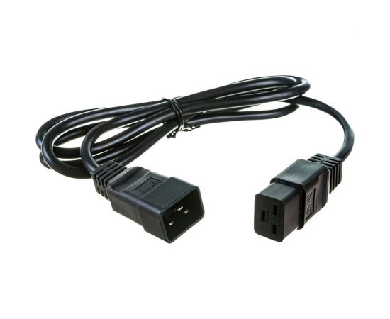 Кабель питания Hyperline PWC-IEC19-IEC20-1.8-BK IEC 320 C19 - IEC 320 C20 3x1.5, 16A, прямая вилка 47682 