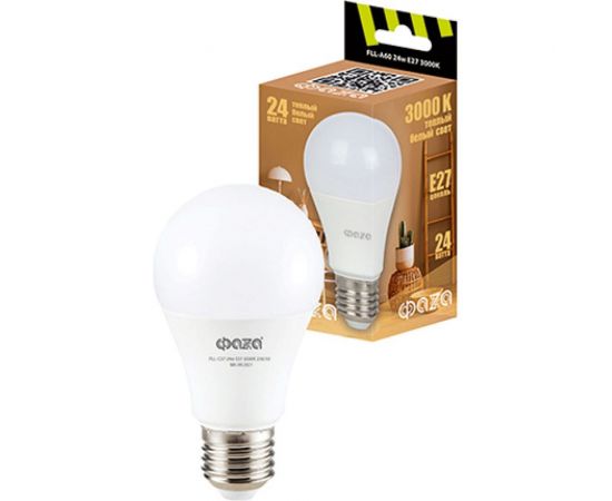 Лампа ФАZА FLL- A60 24w E27 3000K 230/50 5038448 