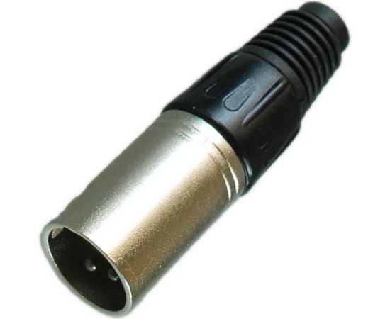 Разъем XLR 3P штекер Pro Legend металл цанга на кабель, черный, PL2172 