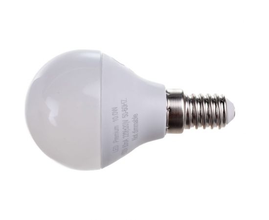 Светодиодная лампа Ecola globe LED Premium 10,0W G45 220V E14 6000K шар композит 82x45 K4QD10ELC 