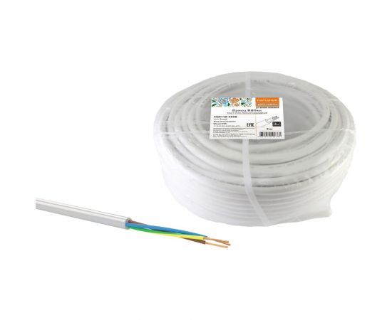 Провод TDM ПВСмб 3х2,5 5м, белый Народный SQ0118-0508 