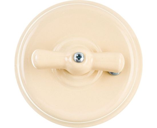 Поворотный выключатель Interior Electric керамика, слоновая кость, серия АРБАТ ВК003 