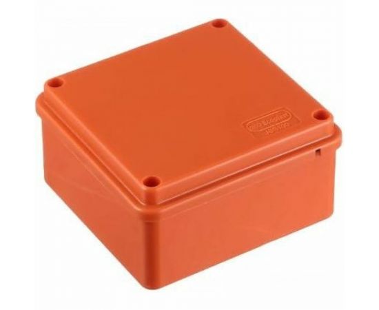 Огнестойкая коробка Экопласт JBS100 E110, о/п 100х100х55, с гладкими стенками, IP56, 6P, оранжевый 42237HF 