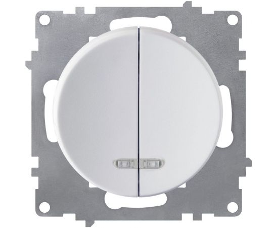 Двойной выключатель с подсветкой OneKeyElectro, цвет белый 1E31801300 2172779 