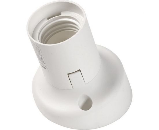 Настенный наклонный патрон Smartbuy пластиковый Е27, белый SBE-LHP-w-E27 