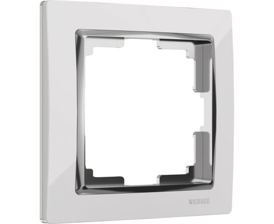 Рамка WERKEL W0011901 на 1 пост Snabb белый/хром a051657 