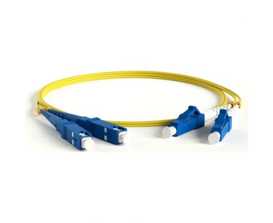 Патч-корд Hyperline FC-D2-9-LC/UR-SC/UR-H-15M-LSZH-YL волоконно-оптический (шнур) SM 9/125 45681 