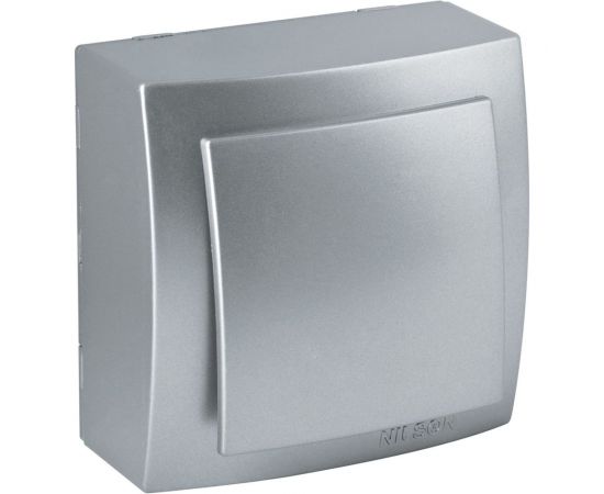 Выключатель NILSON 1ОП серебро Themis metallic 26131001 