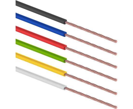 Набор автопроводов REXANT ПГВА Радуга 1x1,00 мм, 6 цветов по 3 метра 01-6549 