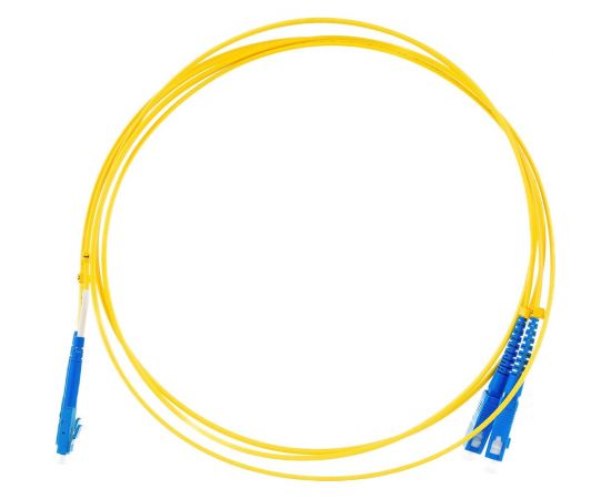 Волоконно-оптический шнур Hyperline FC-D2-9-LC/UR-SC/UR-H-2M-LSZH-YL патч-корд SM 9/125 28388 