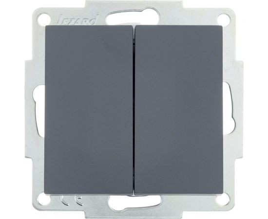 Двойной выключатель Lezard VESNA графит 742-3488-101 