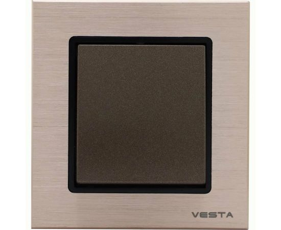 Одноклавишный выключатель Vesta Electric Exclusive Champagne Metallic FVK050202BSH 