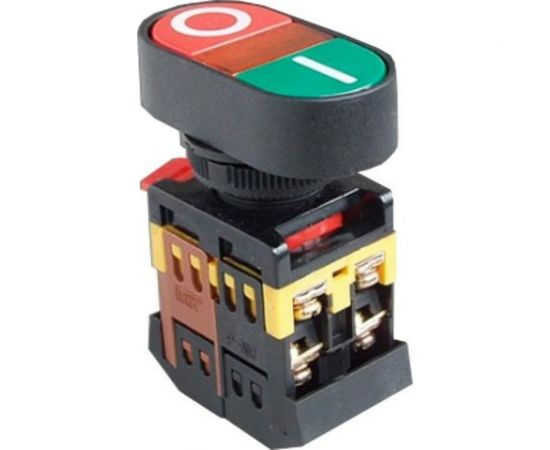 Кнопка ANDELI APBB-22N Пуск-Стоп, d22мм, неон, 230В ADL10-035 