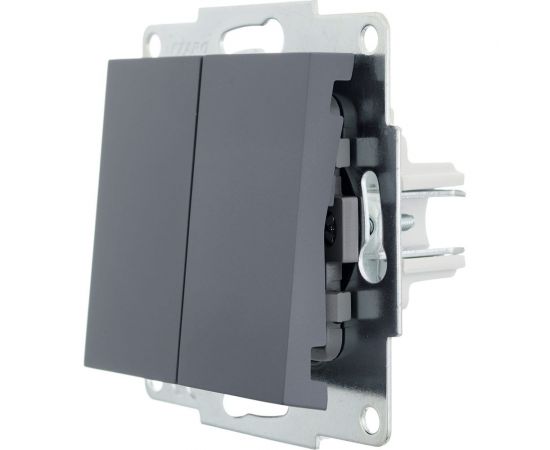 Двойной выключатель Lezard VESNA графит 742-3488-101 – изображение 2