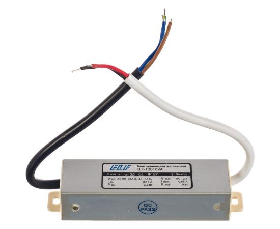 Герметичный блок питания ELF 12В, 10Вт, металл, IP67 ELF-12010VA – изображение 2