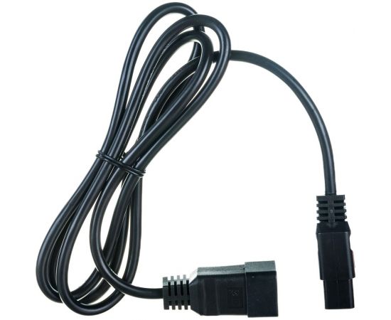 Кабель питания Hyperline PWC-IEC19-IEC20-1.8-BK IEC 320 C19 - IEC 320 C20 3x1.5, 16A, прямая вилка 47682 – изображение 2