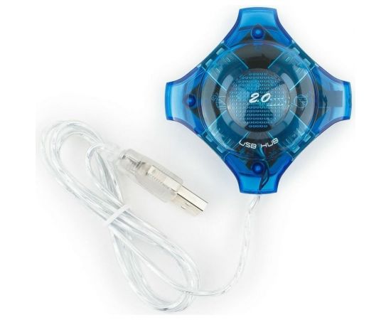 Концентратор Gembird USB 2.0, 4 порта, прозрачный корпус, блистер UHB-C224 – изображение 2