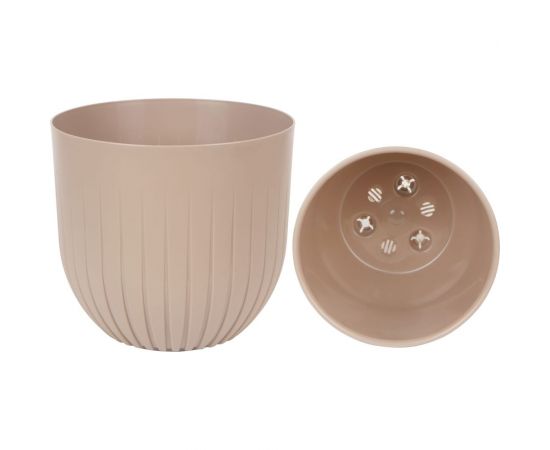 Пластиковый горшок с вкладкой liveingreen АЛЬФА ФРАППЕ диам. 13 см, высота 12.5 см, 1.4 л А13-90 – изображение 2