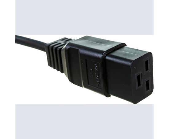 Кабель питания Hyperline PWC-IEC19-IEC20-1.8-BK IEC 320 C19 - IEC 320 C20 3x1.5, 16A, прямая вилка 47682 – изображение 3